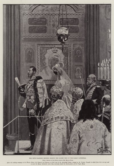 Die Hochzeit von Nikolaus II., Zar von Russland von William Barnes Wollen